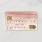 クレジットカードスタイル滴下金ゴールド埃バラ 名刺 (正面)