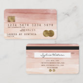 クレジットカードスタイル滴下金ゴールド埃バラ 名刺 (正面/裏面)