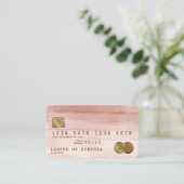 クレジットカードスタイル滴下金ゴールド埃バラ 名刺 (スタンド正面)