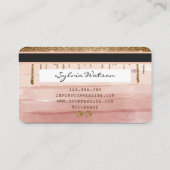 クレジットカードスタイル滴下金ゴールド埃バラ 名刺 (裏面)