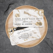 クレジットカードスタイル滴下金ゴールド大理石 名刺