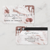 クレジットカードスタイル滴下金ゴールド大理石 名刺 (正面/裏面)