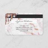 クレジットカードスタイル滴下金ゴールド大理石 名刺 (裏面)