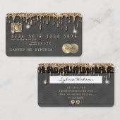 クレジットカードスタイル滴下金ゴールド山形 名刺 (正面/裏面)