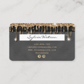 クレジットカードスタイル滴下金ゴールド山形 名刺 (裏面)