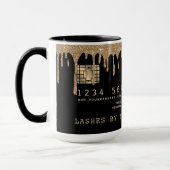 クレジットカードスタイル滴下金ゴールド マグカップ (左)