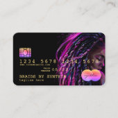 クレジットカードスタイル編組美容師 名刺 (正面)