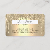 クレジットカードスタイル金ゴールドグリッタードリップス名刺 名刺 (裏面)
