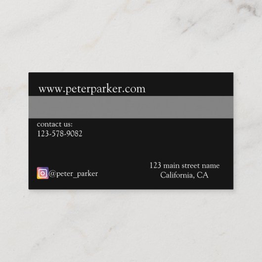 クレジットカードスタイル 名刺 (裏面)