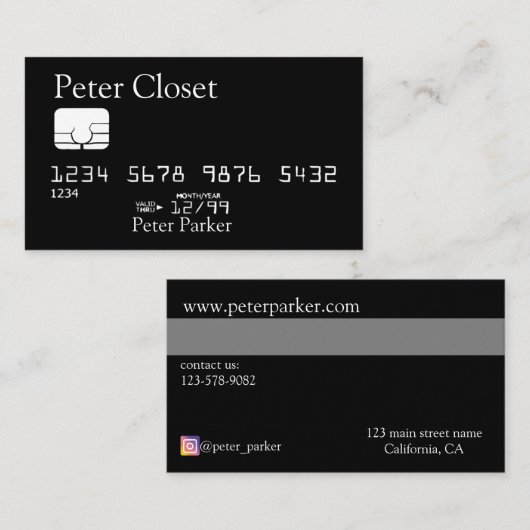 クレジットカードスタイル 名刺 (正面/裏面)