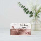 クレジットカードスタイルRoseGoldあなたのロゴを追加 名刺 (スタンド正面)