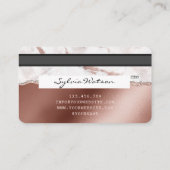 クレジットカードスタイルRoseGoldあなたのロゴを追加 名刺 (裏面)