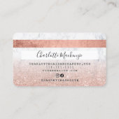 クレジットカードバラ金ゴールドグリッター大理石モノグラム 名刺 (裏面)