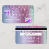 クレジットカードバラ金ゴールド滴下金ゴールド人魚 名刺 (正面/裏面)