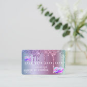 クレジットカードバラ金ゴールド滴下金ゴールド人魚 名刺 (スタンド正面)