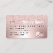 クレジットカードバラ金ゴールド金属グリッターロイヤリティ 名刺 (正面)