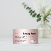 クレジットカードバラ金ゴールド金属美しいモノグラム 名刺 (スタンド正面)