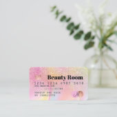 クレジットカードパステルグリッター大理石美しいモノグラム 名刺 (スタンド正面)