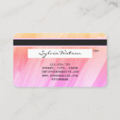 クレジットカードモダン抽象芸術大理石あなたのロゴを追加 名刺 (裏面)