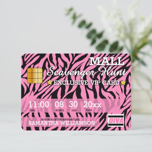 クレジットカードモールスカベンジャー狩りパーティの招待状 招待状 (スタンド正面)