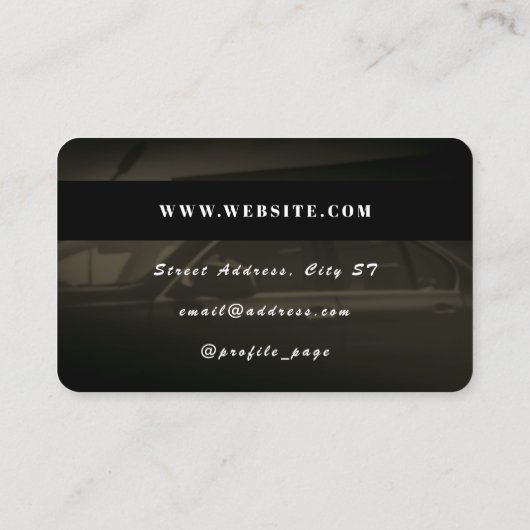 クレジットカードリムジンサービス  名刺 (裏面)