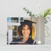 クレジットカード写真の卒業 案内状 (スタンド正面)