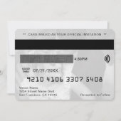 クレジットカード写真結婚式招待状 招待状 (裏面)