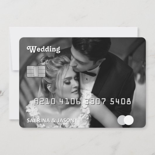 クレジットカード写真結婚式招待状 招待状 (正面)