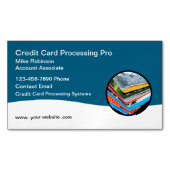 クレジットカード処理サービス担当者 マグネット名刺 (正面)