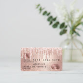 クレジットカード式バラ金ゴールドグリッタードリンク 名刺 (スタンド正面)