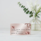 クレジットカード式バラ金ゴールドグリッタードリンク 名刺 (スタンド正面)