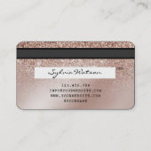 クレジットカード式バラ金ゴールドグリッター 名刺 (裏面)