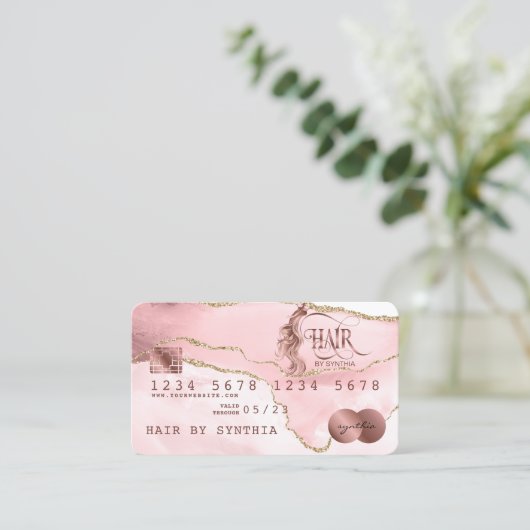 クレジットカード式バラ金ゴールドゲート美容師 名刺 (スタンド正面)