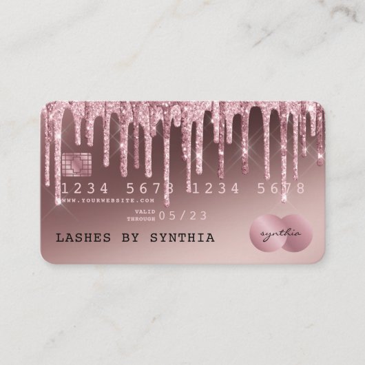 クレジットカード式バラ金ゴールド滴下金ゴールド 名刺 (正面)