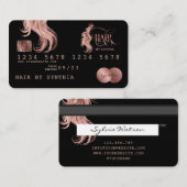 クレジットカード式バラ金ゴールド美容師 名刺 (正面/裏面)