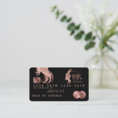 クレジットカード式バラ金ゴールド美容師 名刺 (スタンド正面)