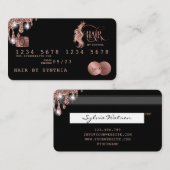 クレジットカード式バラ金ゴールド美容師 名刺 (正面/裏面)