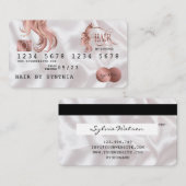 クレジットカード式バラ金ゴールド美容師 名刺 (正面/裏面)