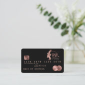 クレジットカード式バラ金ゴールド美容師 名刺 (スタンド正面)