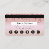 クレジットカード式滴下バラ金ゴールドロイヤリティカード 名刺 (裏面)