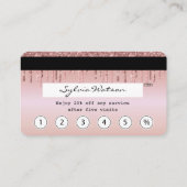 クレジットカード式滴下バラ金ゴールドロイヤリティカード 名刺 (裏面)