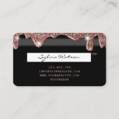 クレジットカード式滴下バラ金ゴールド美容師 名刺 (裏面)