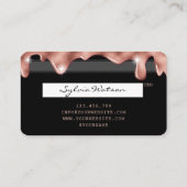 クレジットカード式滴下バラ金ゴールド美容師 名刺 (裏面)