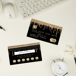 クレジットカード式滴下金ゴールドロイヤリティカード 名刺