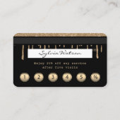 クレジットカード式滴下金ゴールドロイヤリティカード 名刺 (裏面)