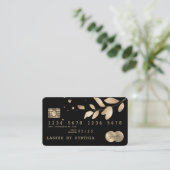 クレジットカード式緑化金ゴールド 名刺 (スタンド正面)