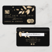 クレジットカード式緑化金ゴールド 名刺 (正面/裏面)