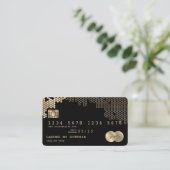 クレジットカード式金ゴールドフェミニンハニカム 名刺 (スタンド正面)