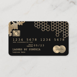 クレジットカード式金ゴールドフェミニンハニカム 名刺