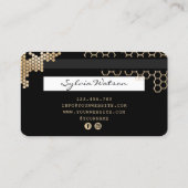 クレジットカード式金ゴールドフェミニンハニカム 名刺 (裏面)